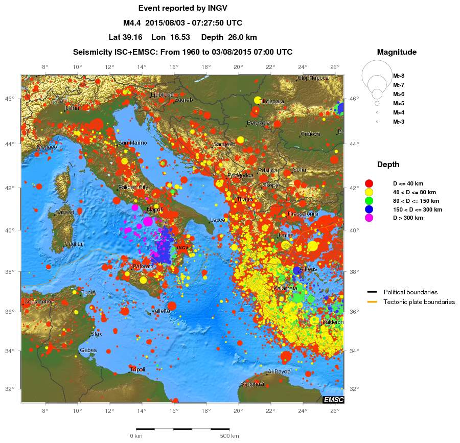 wide historical seismicity