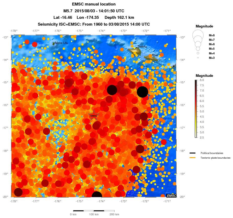 regional magnitude historical seismicity