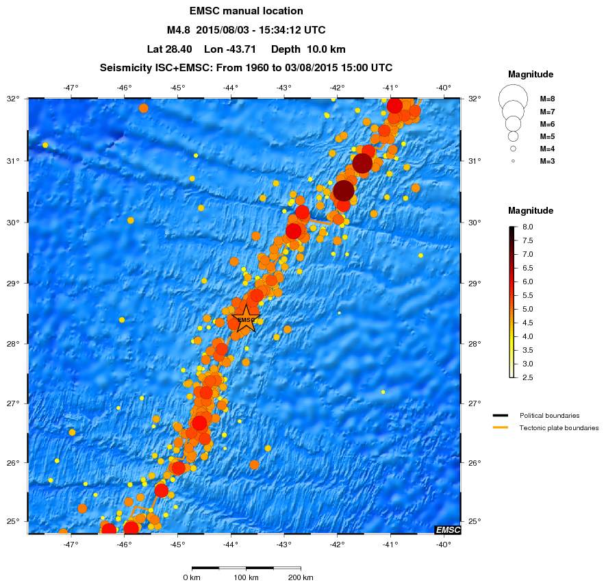 regional magnitude historical seismicity