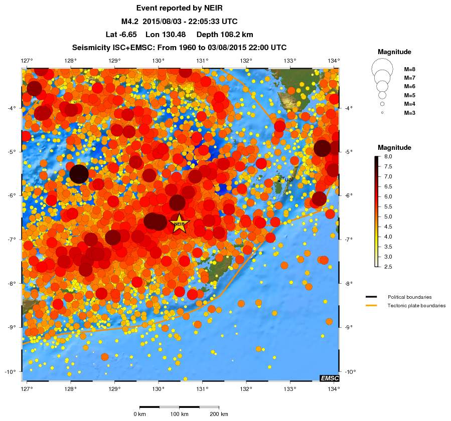 regional magnitude historical seismicity