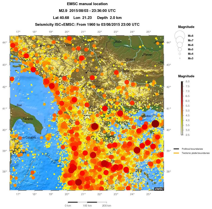 regional magnitude historical seismicity