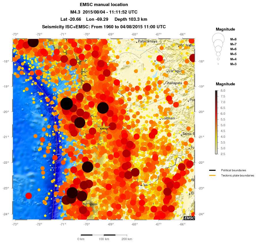 regional magnitude historical seismicity