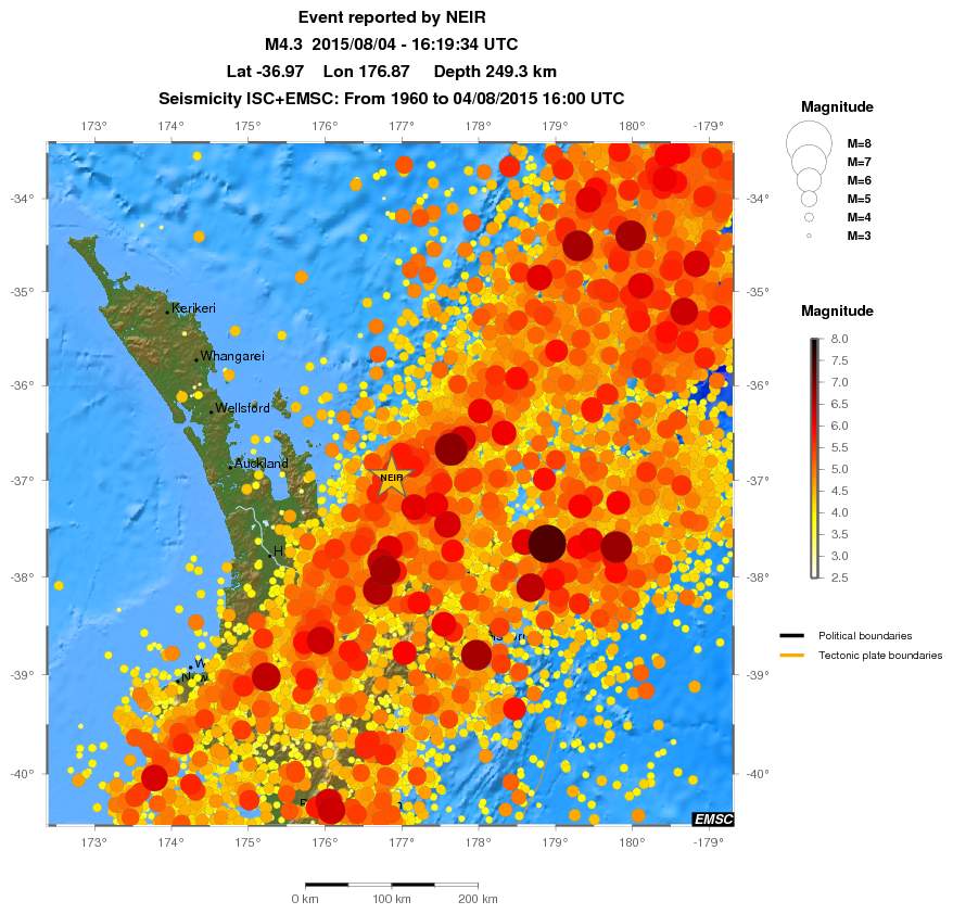regional magnitude historical seismicity