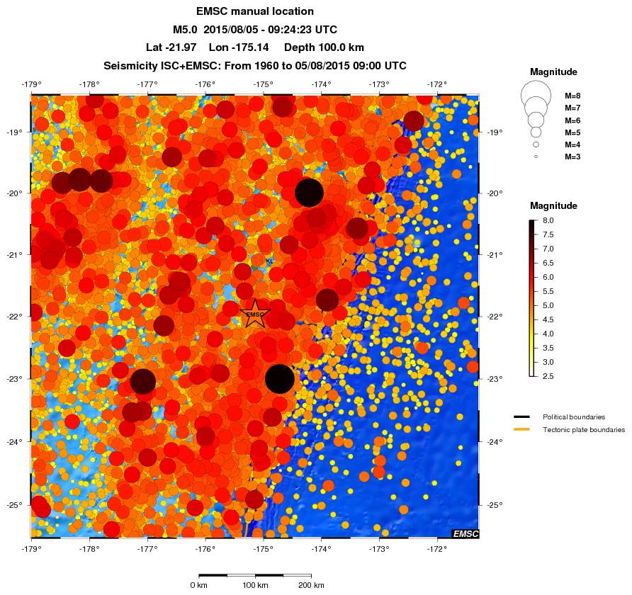 regional magnitude historical seismicity
