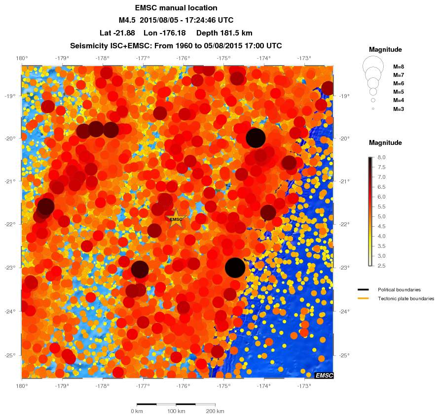 regional magnitude historical seismicity
