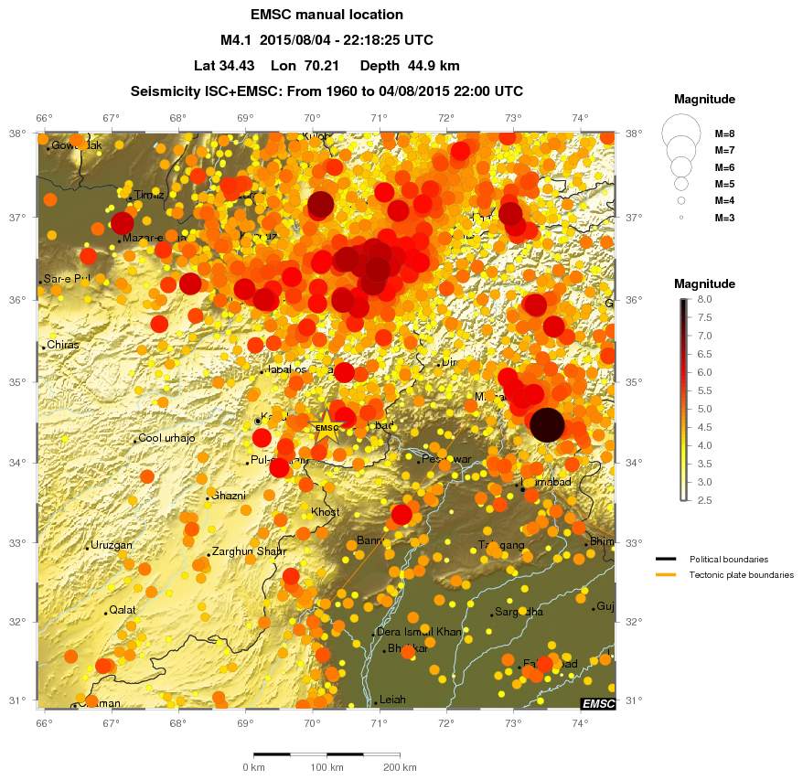 regional magnitude historical seismicity