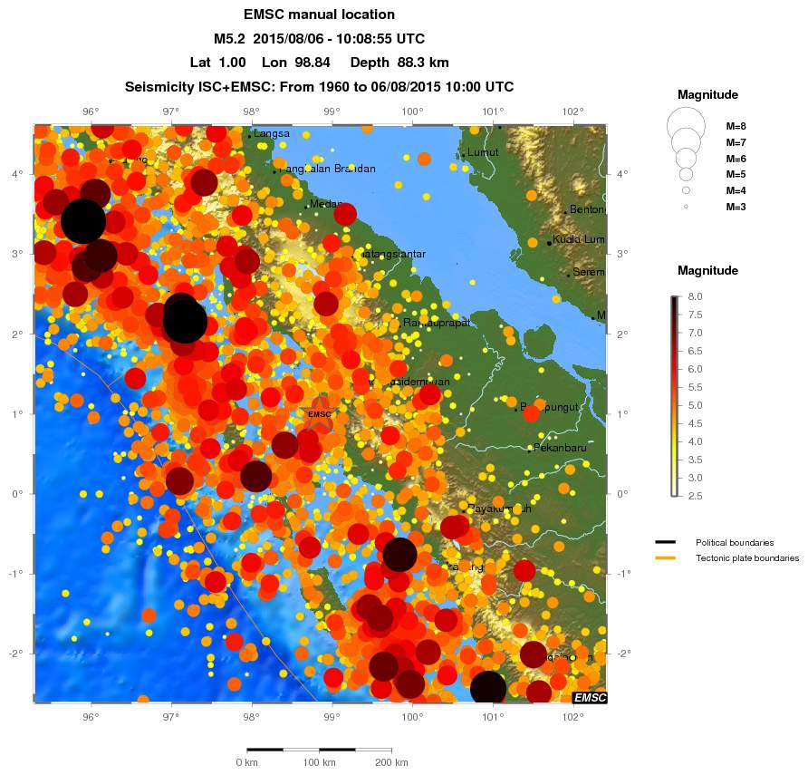 regional magnitude historical seismicity