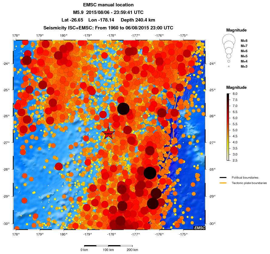 regional magnitude historical seismicity