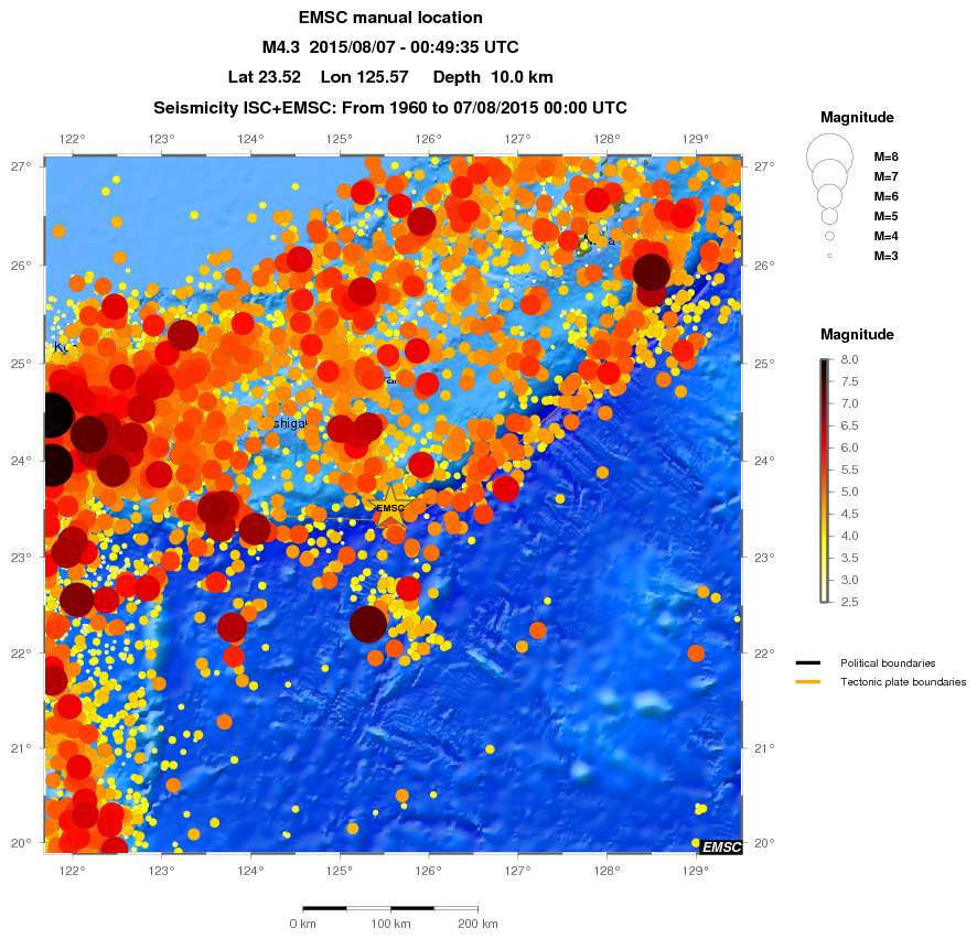 regional magnitude historical seismicity