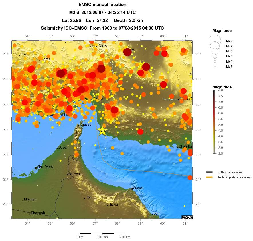 regional magnitude historical seismicity