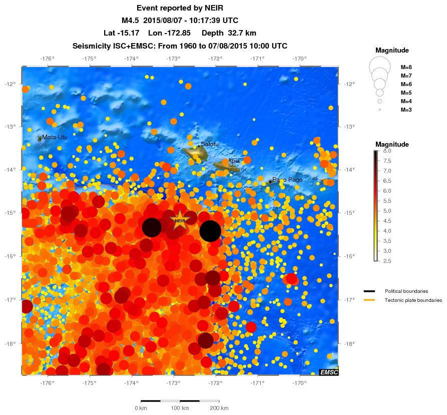 regional magnitude historical seismicity