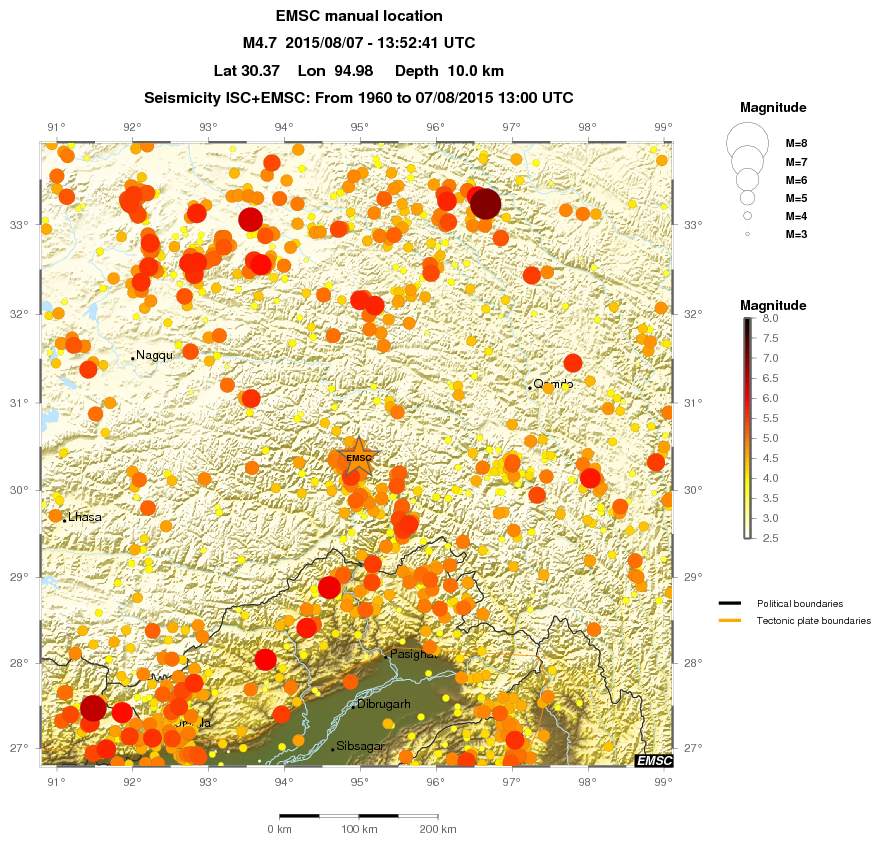 regional magnitude historical seismicity