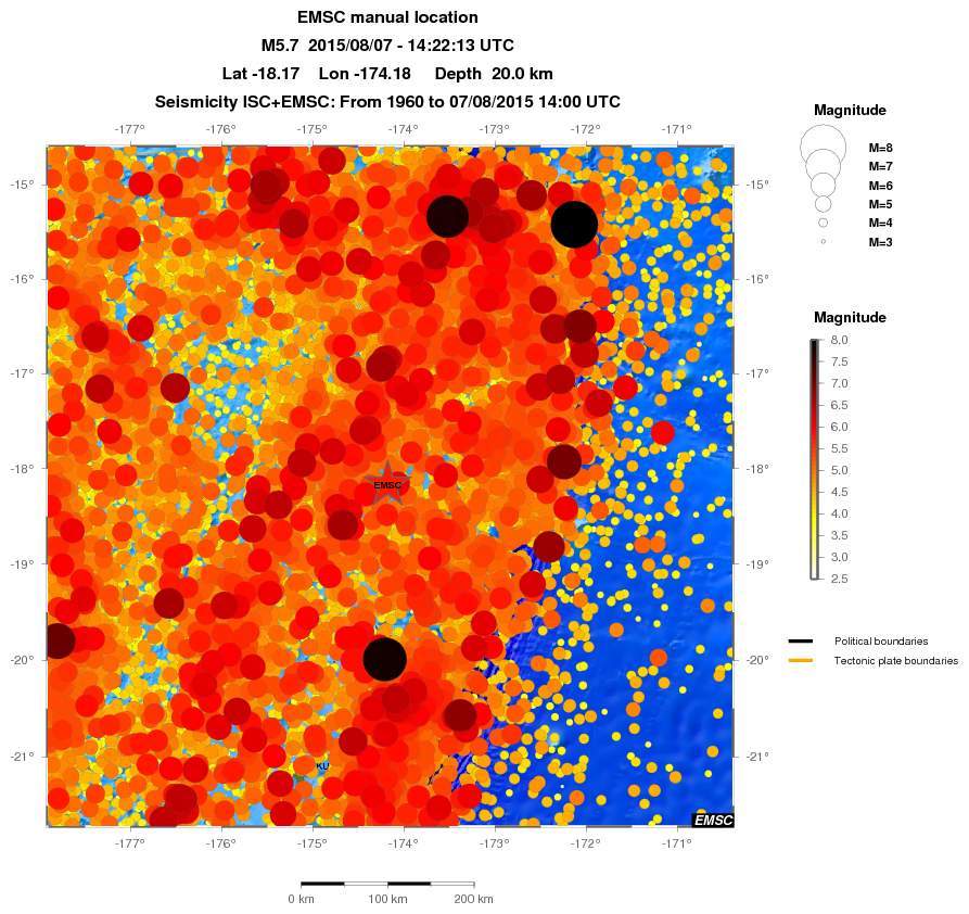 regional magnitude historical seismicity