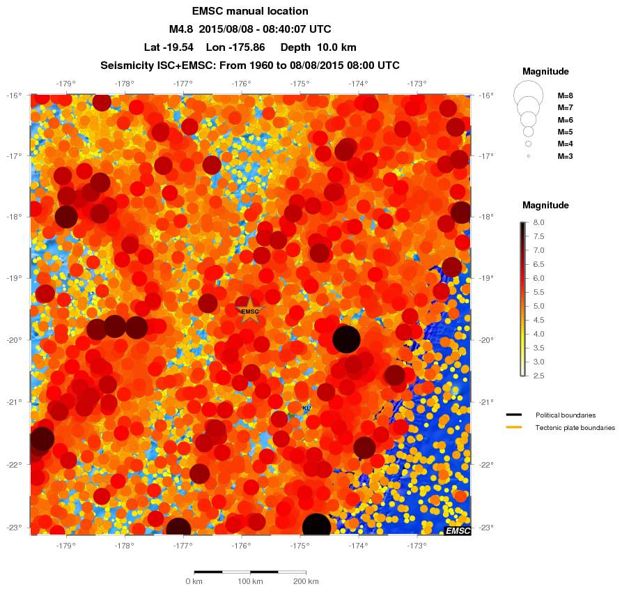 regional magnitude historical seismicity