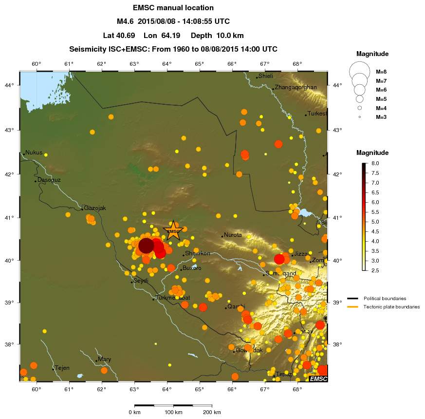 regional magnitude historical seismicity