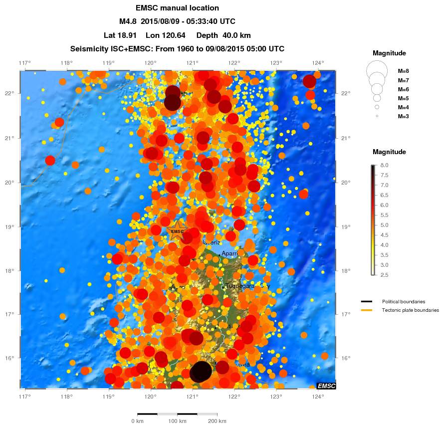 regional magnitude historical seismicity