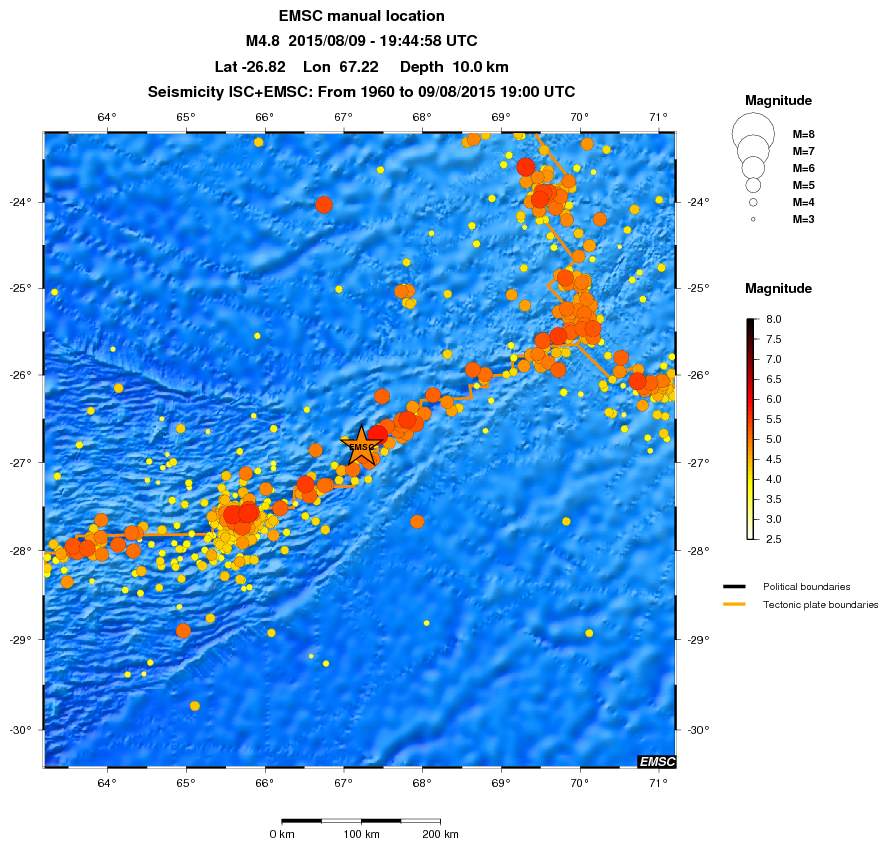 regional magnitude historical seismicity