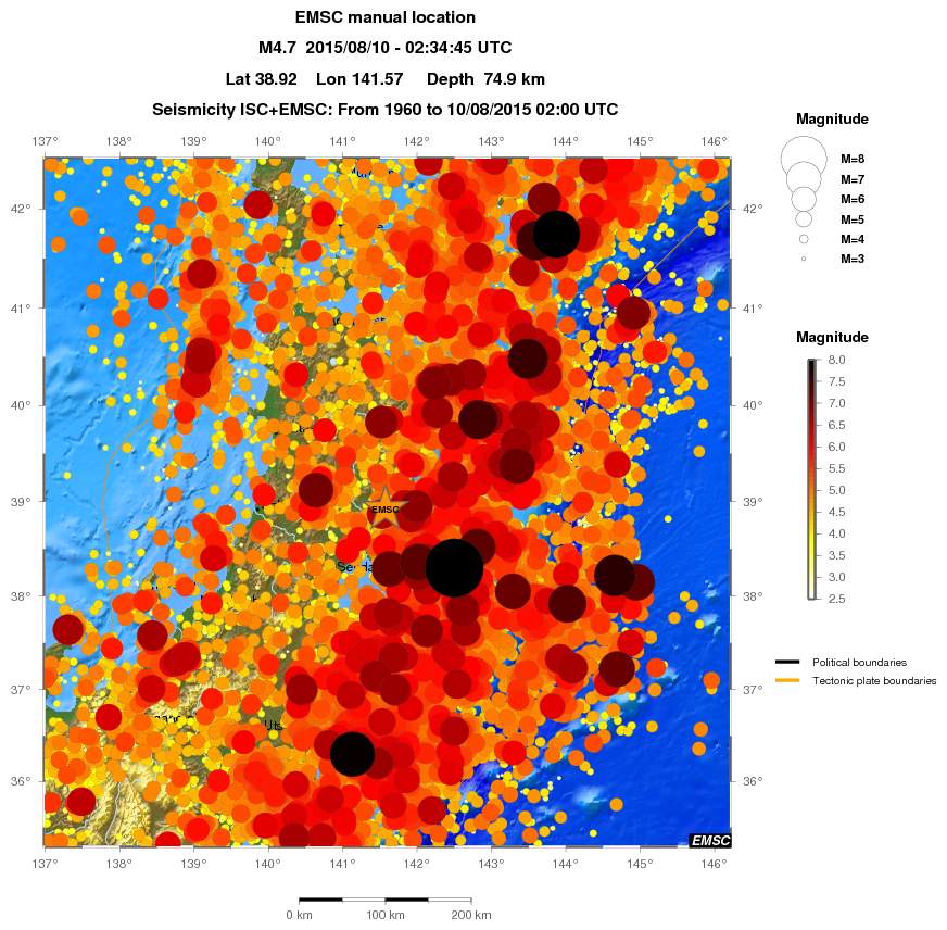 regional magnitude historical seismicity
