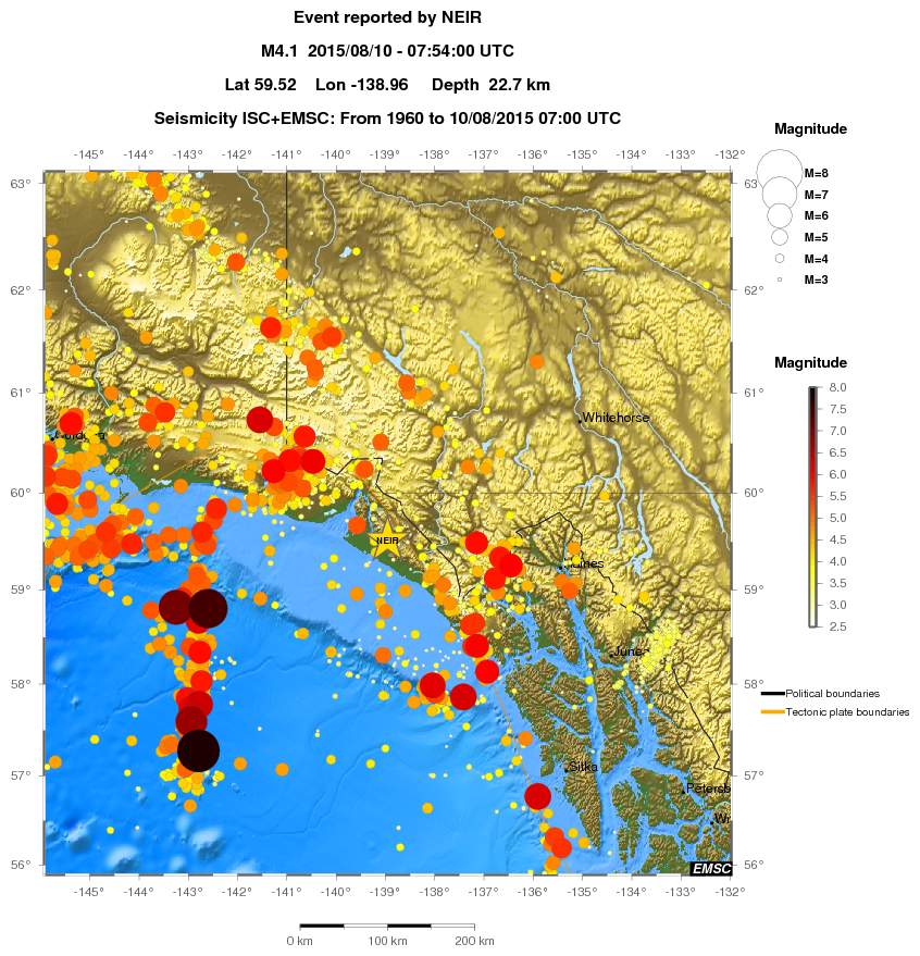 regional magnitude historical seismicity