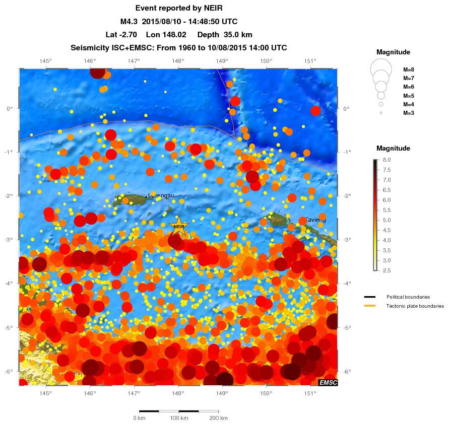 regional magnitude historical seismicity