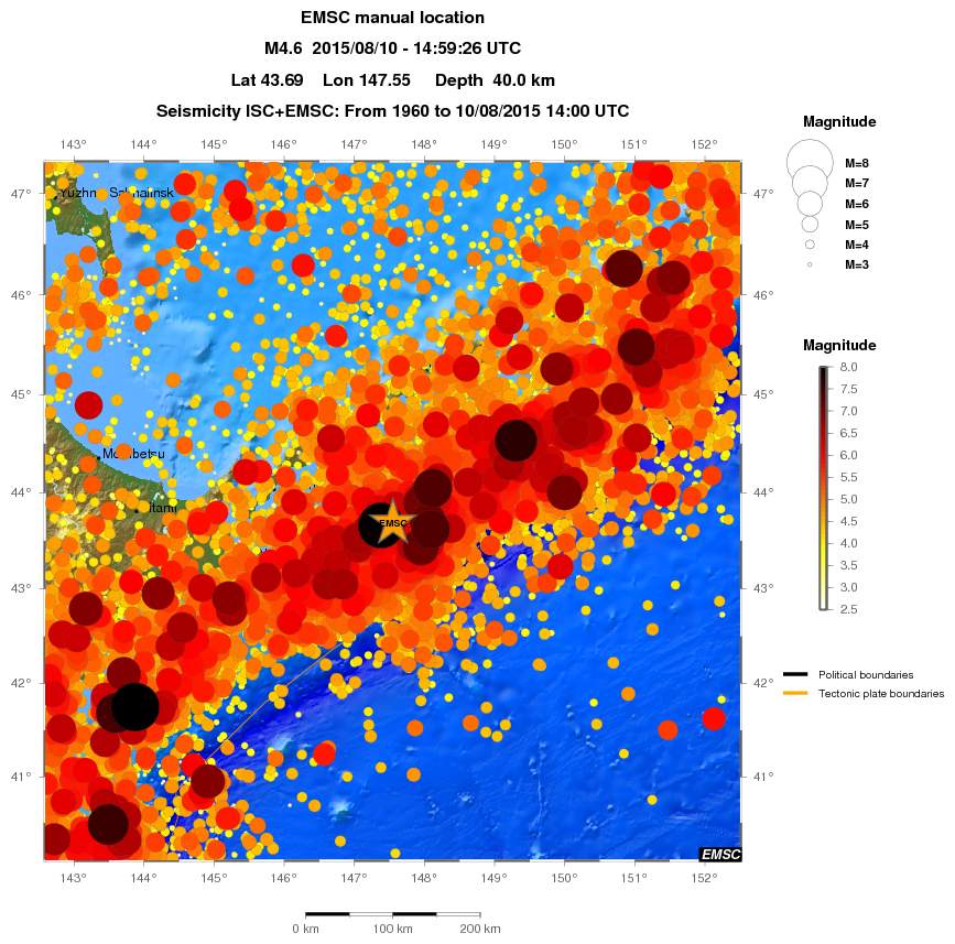 regional magnitude historical seismicity