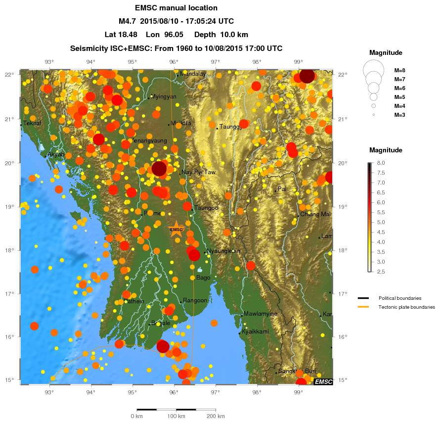 regional magnitude historical seismicity