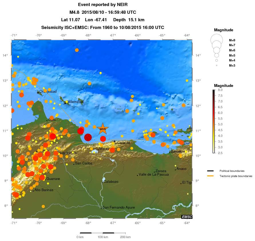 regional magnitude historical seismicity