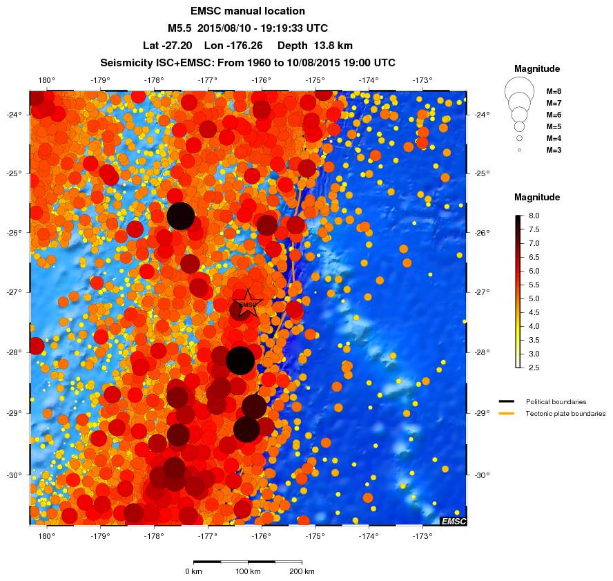 regional magnitude historical seismicity