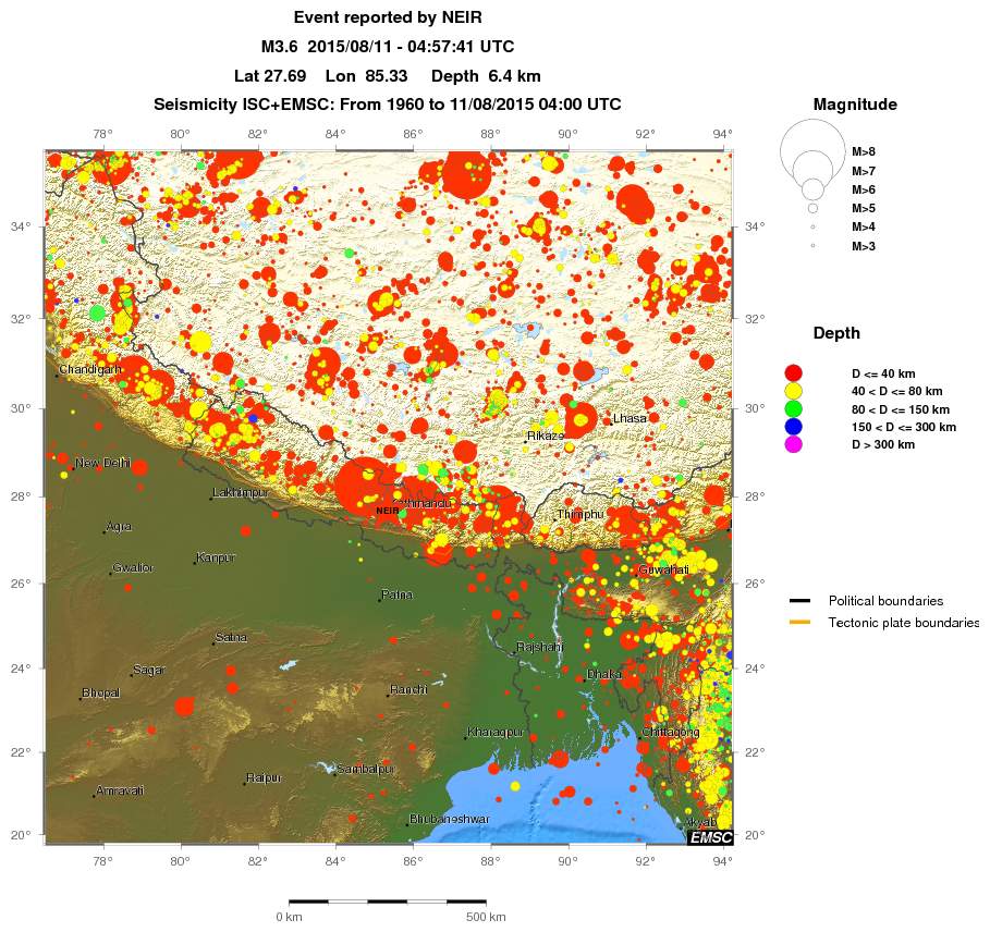 wide historical seismicity