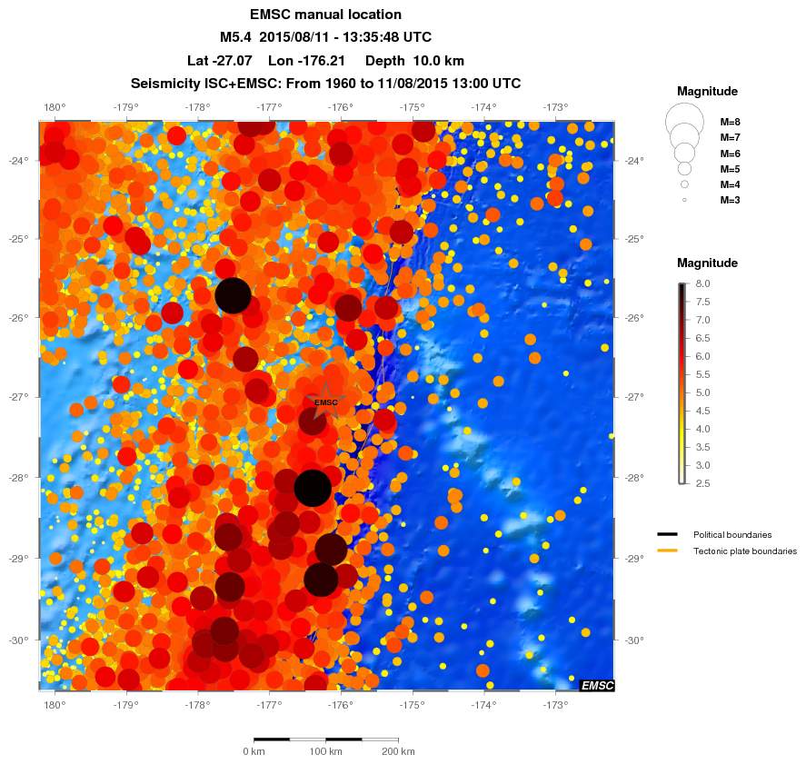 regional magnitude historical seismicity