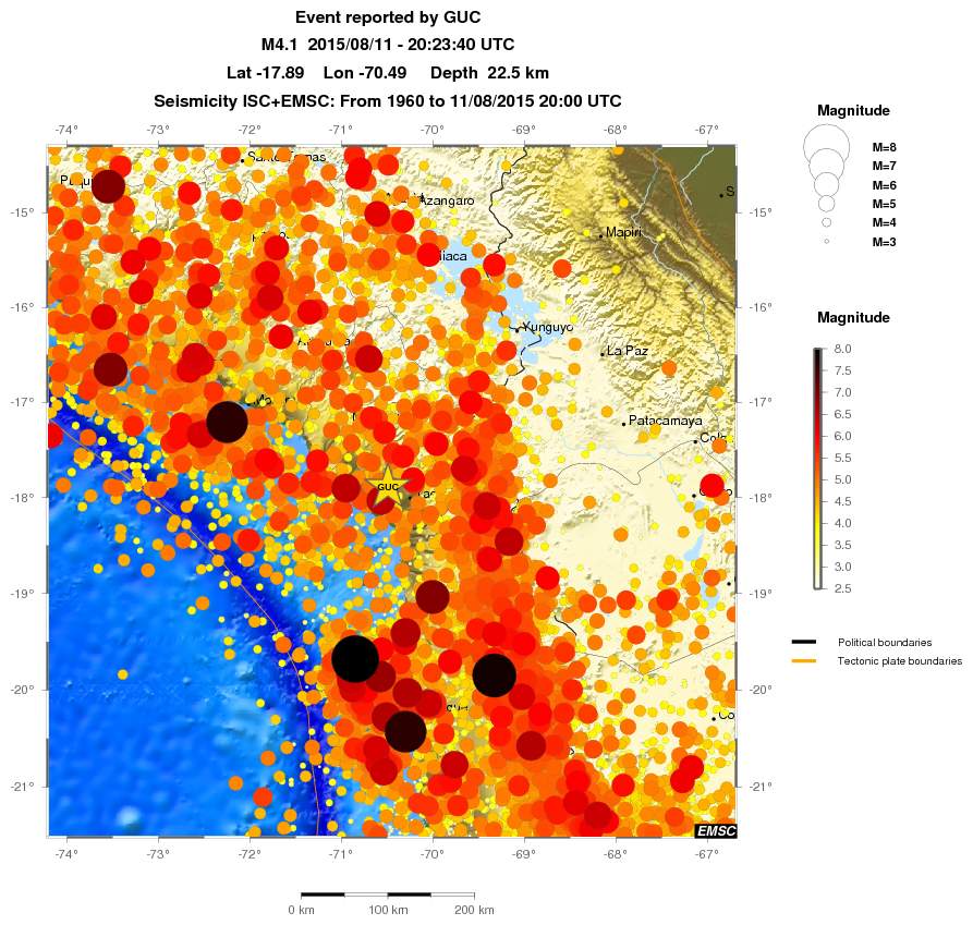 regional magnitude historical seismicity