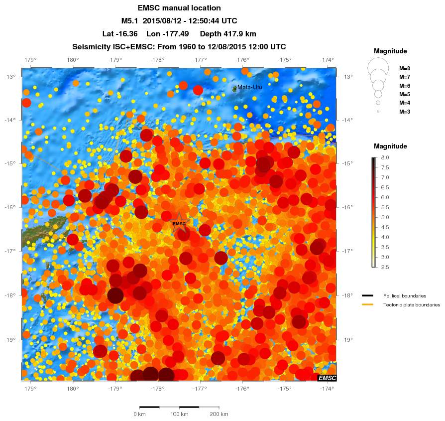 regional magnitude historical seismicity