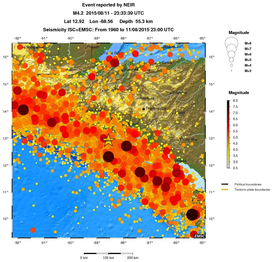 regional magnitude historical seismicity