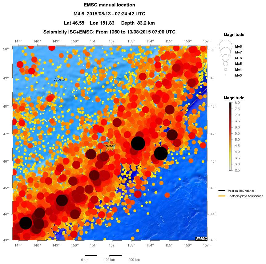 regional magnitude historical seismicity