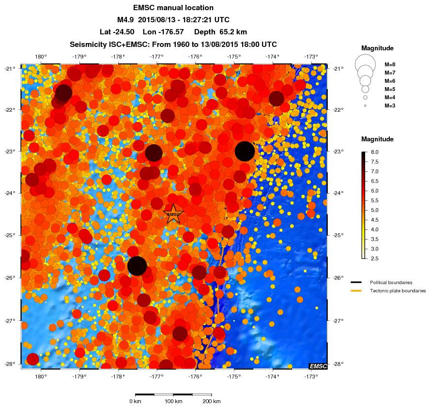 regional magnitude historical seismicity