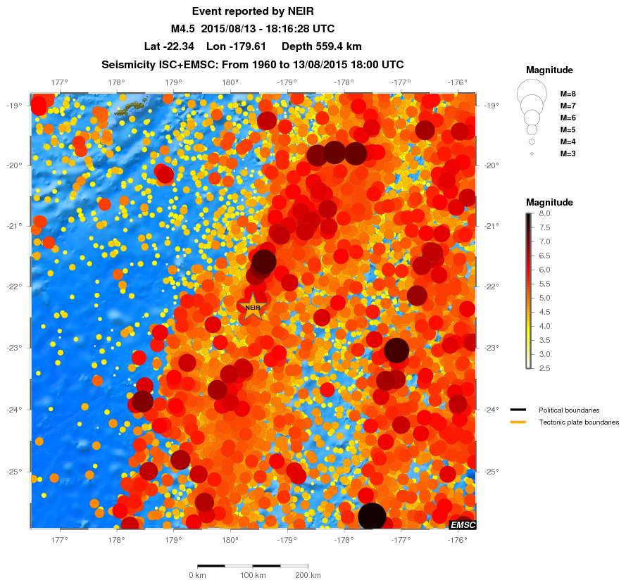 regional magnitude historical seismicity