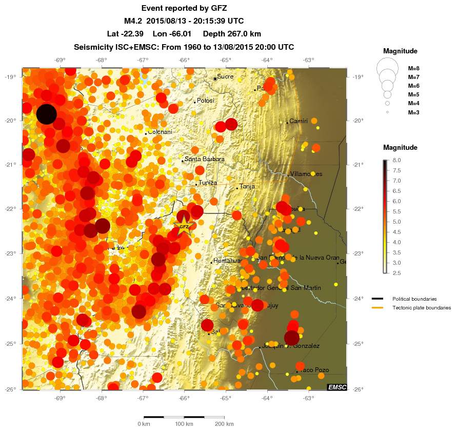 regional magnitude historical seismicity