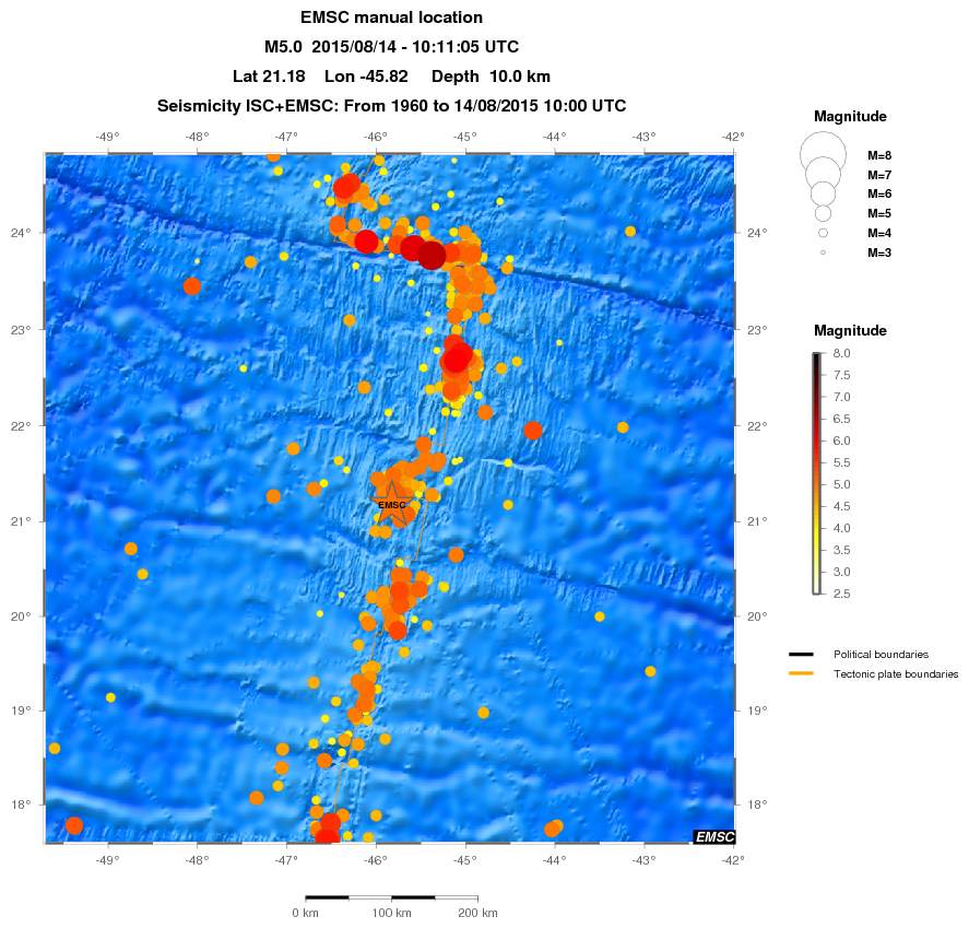 regional magnitude historical seismicity