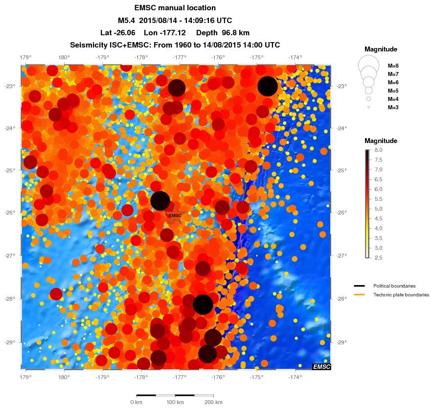 regional magnitude historical seismicity