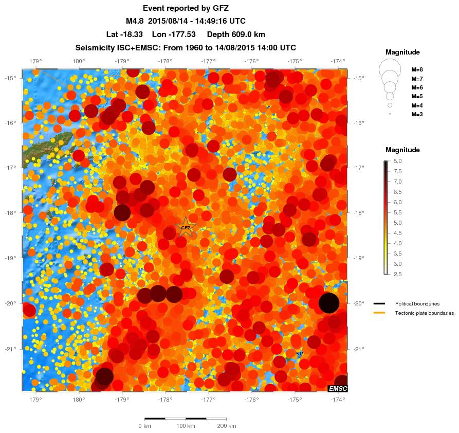 regional magnitude historical seismicity