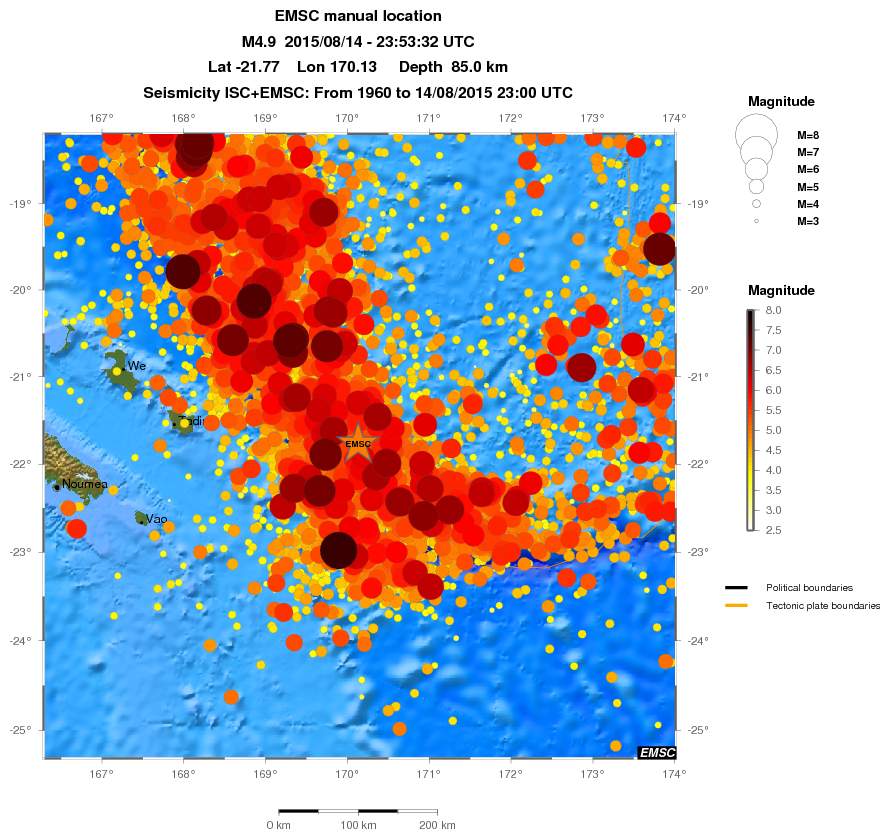 regional magnitude historical seismicity