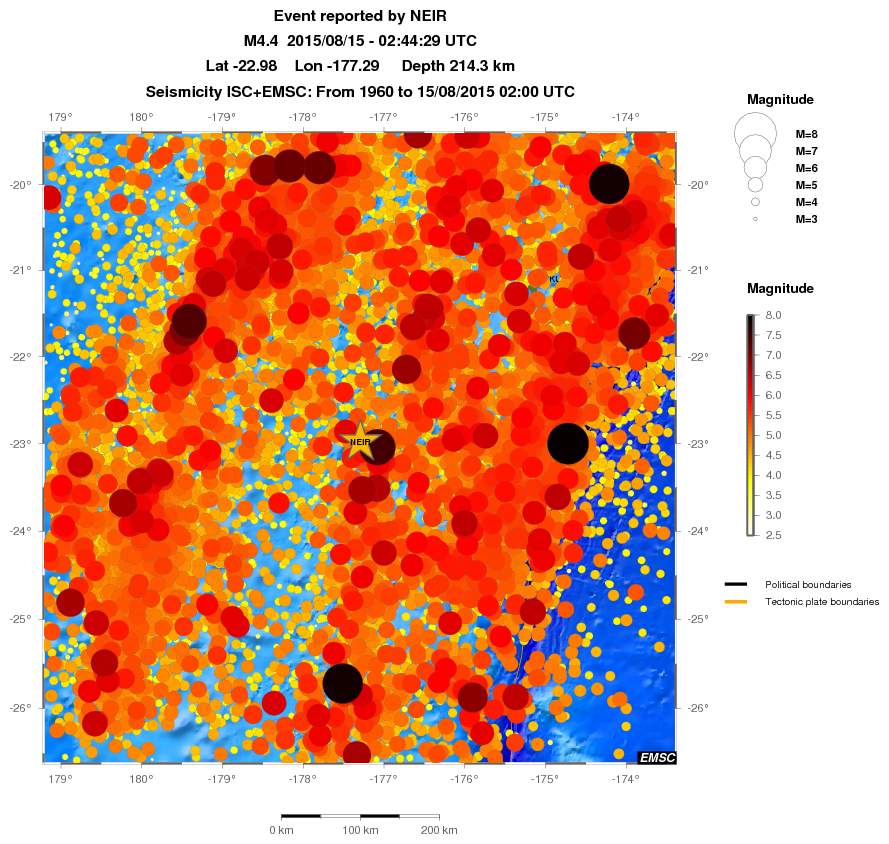 regional magnitude historical seismicity