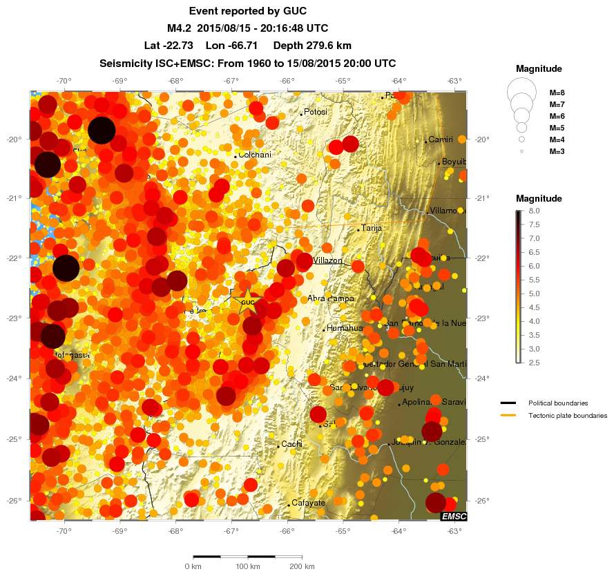 regional magnitude historical seismicity