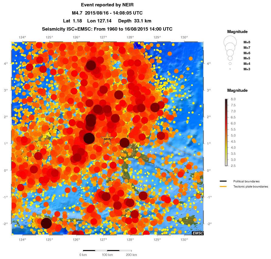 regional magnitude historical seismicity