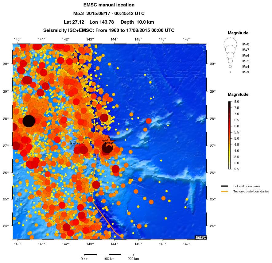 regional magnitude historical seismicity