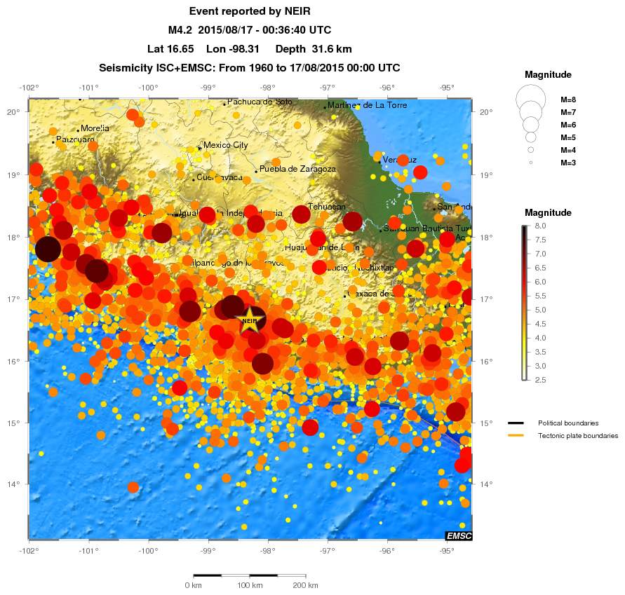 regional magnitude historical seismicity