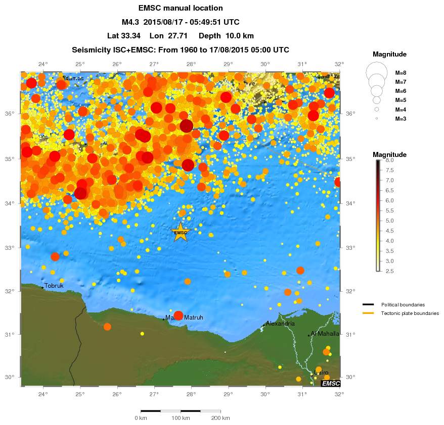 regional magnitude historical seismicity