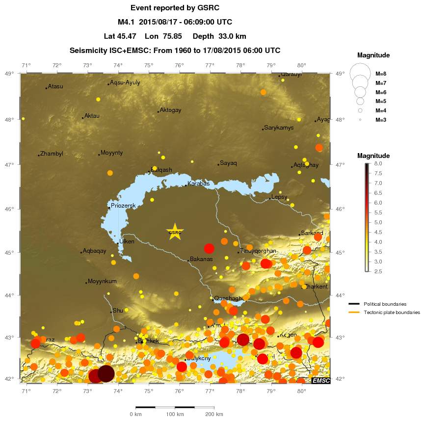regional magnitude historical seismicity