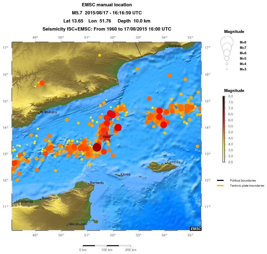 regional magnitude historical seismicity