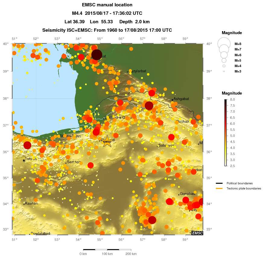 regional magnitude historical seismicity